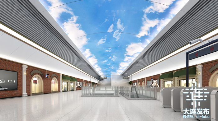 ▲青泥洼桥站站厅效果图