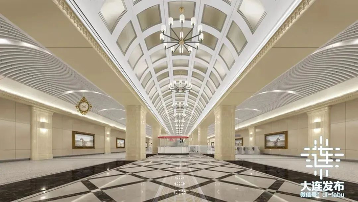 ▲大连站站厅效果图