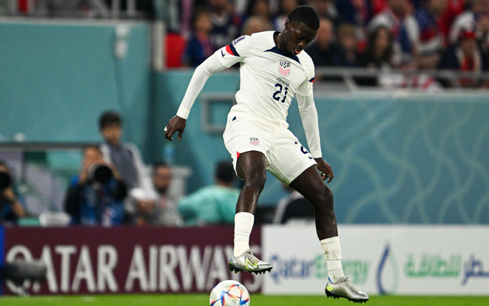 蒂莫西·维阿在对阵威尔士时打进一球。&nbsp; 图/IC photo