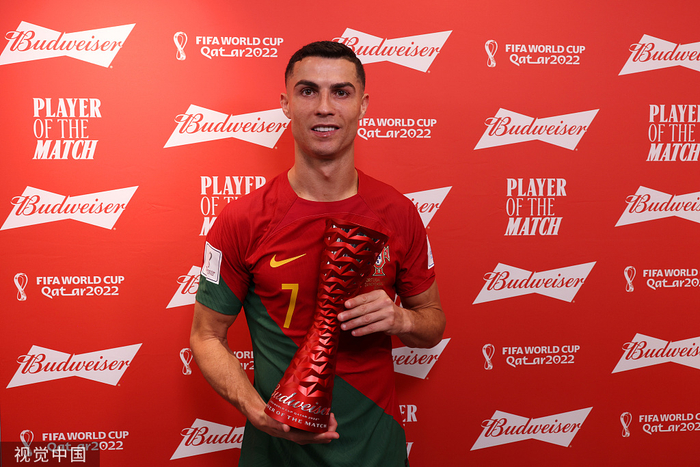 C罗赛后当选全场最佳。
