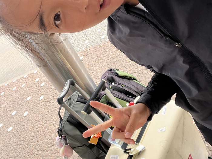 路途中自拍，这一年多袁悦经常独自出行。 受访者供图