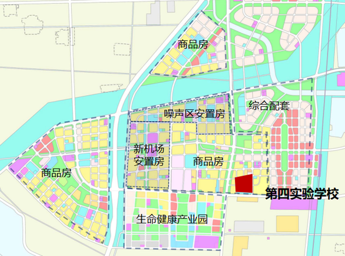 北京第四实验学校项目位置示意图。北京市发改委供图