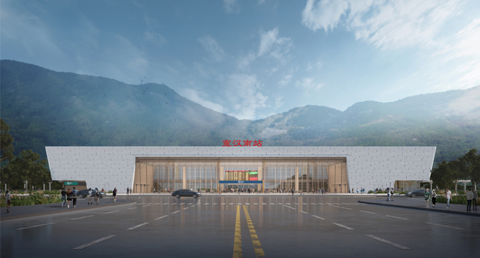 ▲西渝高铁宣汉南站效果图