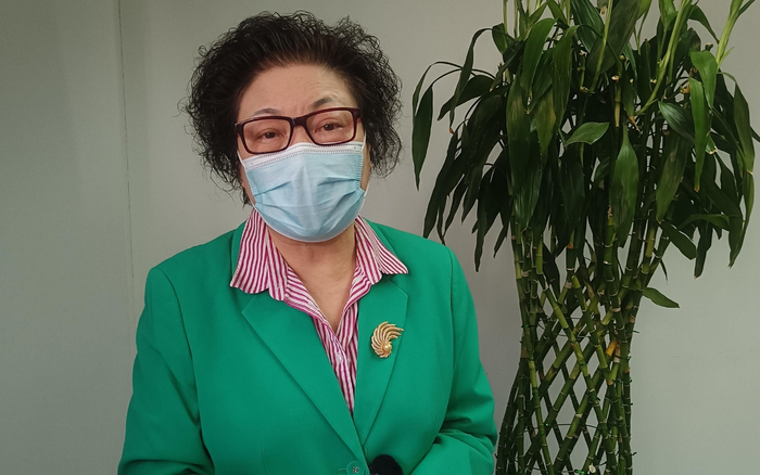 郑雪倩正在接受采访。新京报记者 彭镜陶 摄