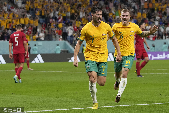 澳大利亚队历史第二次闯入16强。