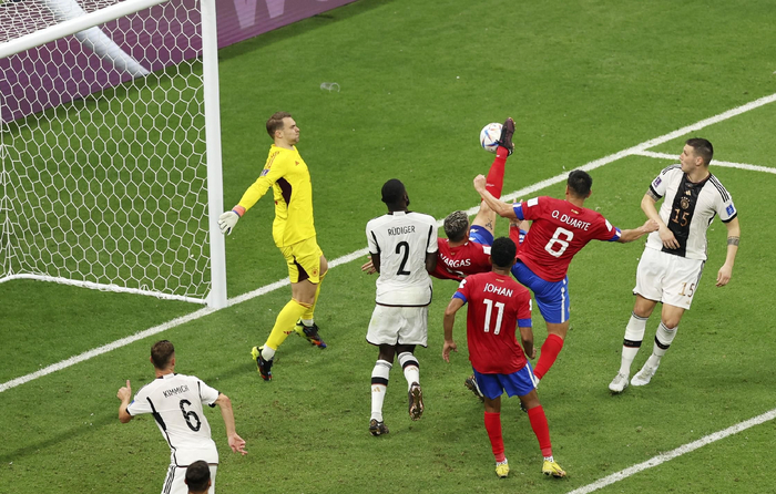 本届世界杯，德国队在小组赛被对手打进5球。  图/新华社