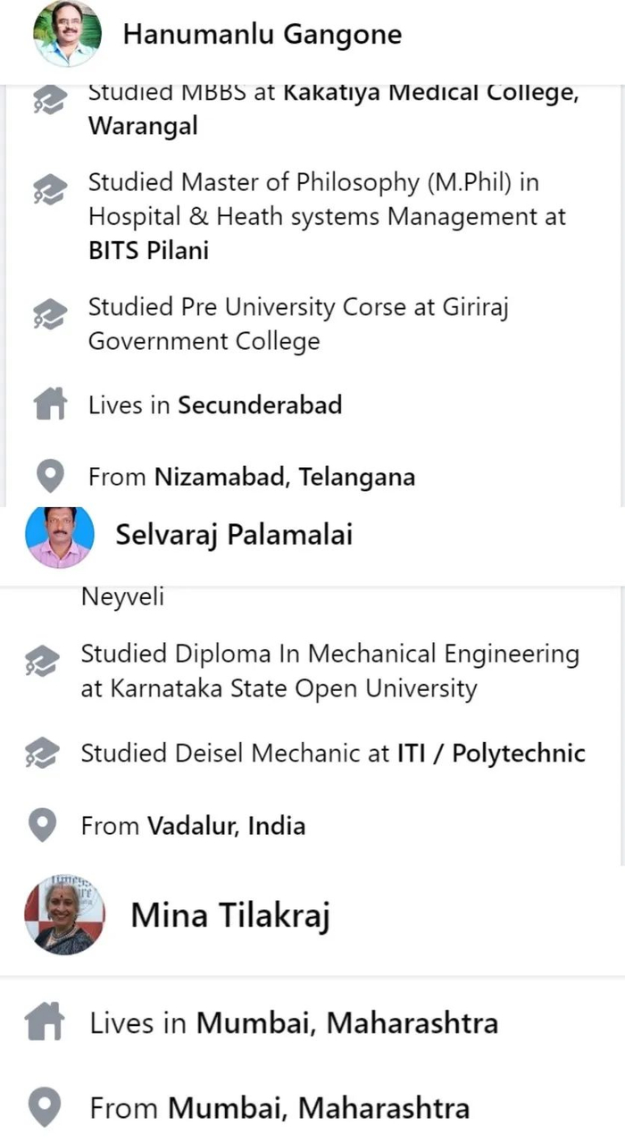 分别于今年4月（上）、5月（中）、12月（下）转发相关说法的部分用户的印度定位截图