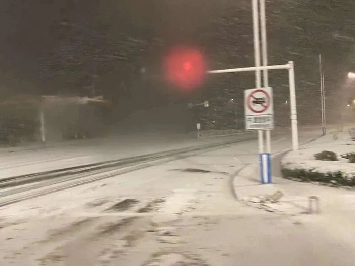 转运车上拍到的窗外。受访者供图