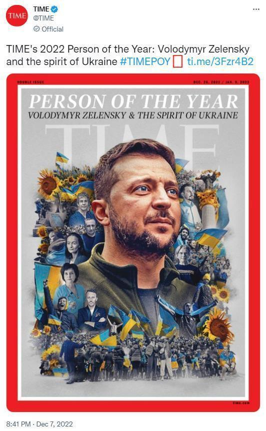 《时代》杂志推文截图