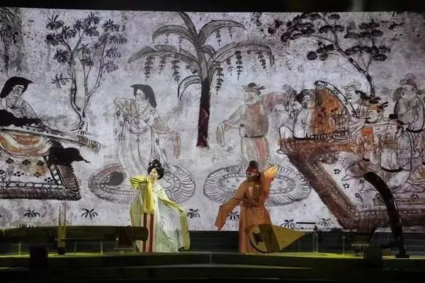 西安音乐学院根据韩休墓壁画复现的乐舞。