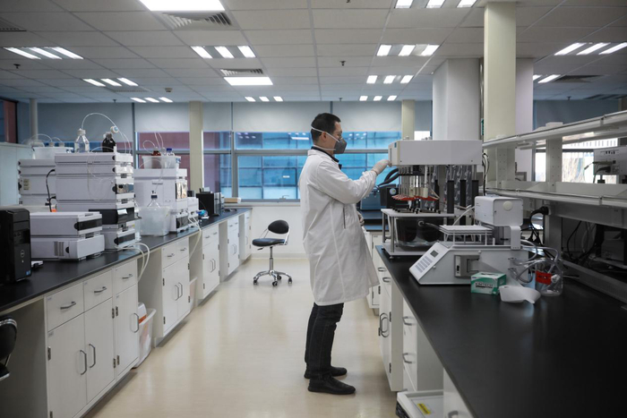 园区内，企业员工在工作。新京报记者 王嘉宁 摄