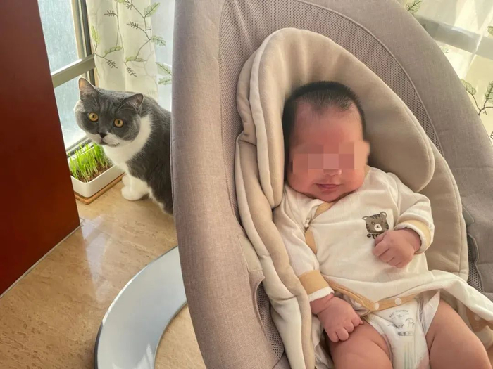 ▲12月11日，何淼的孩子退烧了，精神状态逐渐恢复。受访者供图