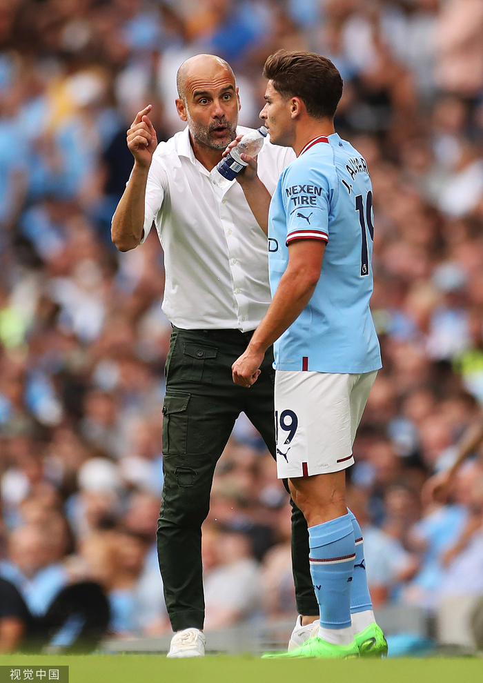 阿尔瓦雷斯，也是瓜迪奥拉在曼城的爱将。