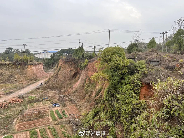 五楼阳台视野，学校后边是荒山