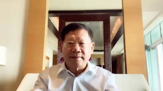 11月29日，张力在全联房地产商会上的视频发言（图源：全联房地产商会官网）