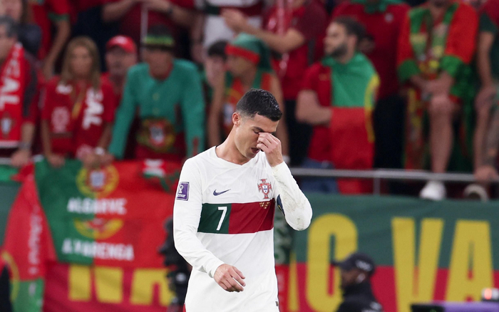葡萄牙无缘4强，C罗黯然离场。  图/新华社