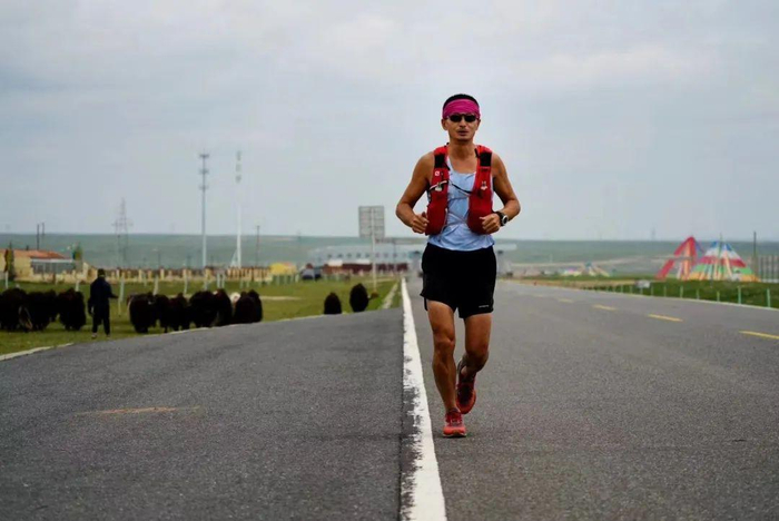 跑步中的樊龙智。受访者供图