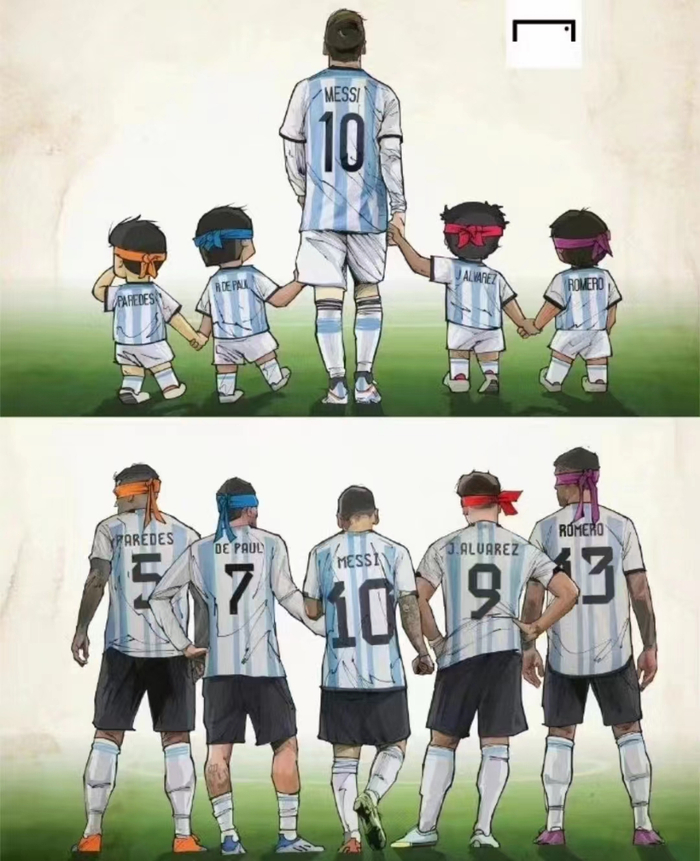 梅西身体的孩子们都长大了。