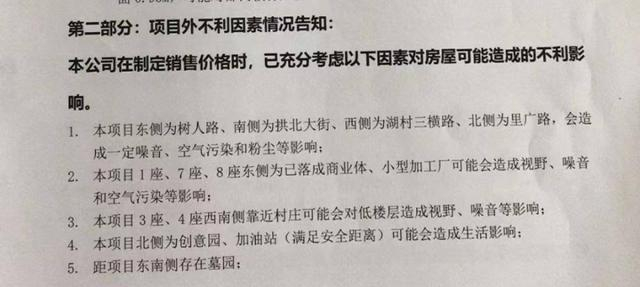 签订协议里标明楼盘附近存在墓园。图源网络