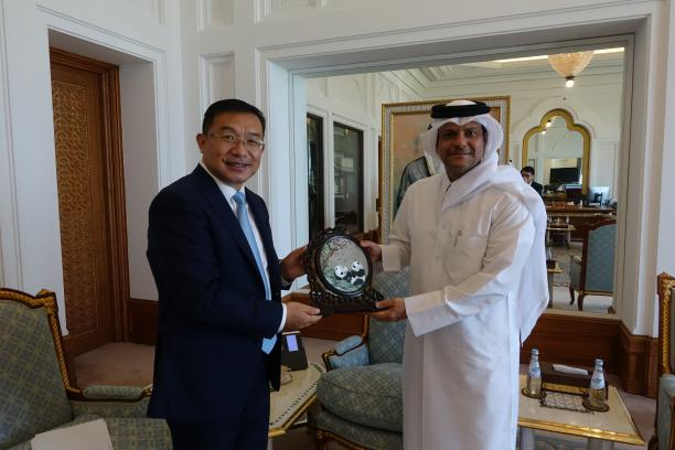 周剑大使辞行拜会卡塔尔政要&nbsp; &nbsp;中国驻卡塔尔大使馆官网 图