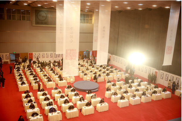 2019年在上海举办的全国大学生篆刻创作现场