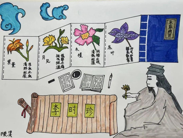 学生根据主题创作的画作。图/双榆树第一小学