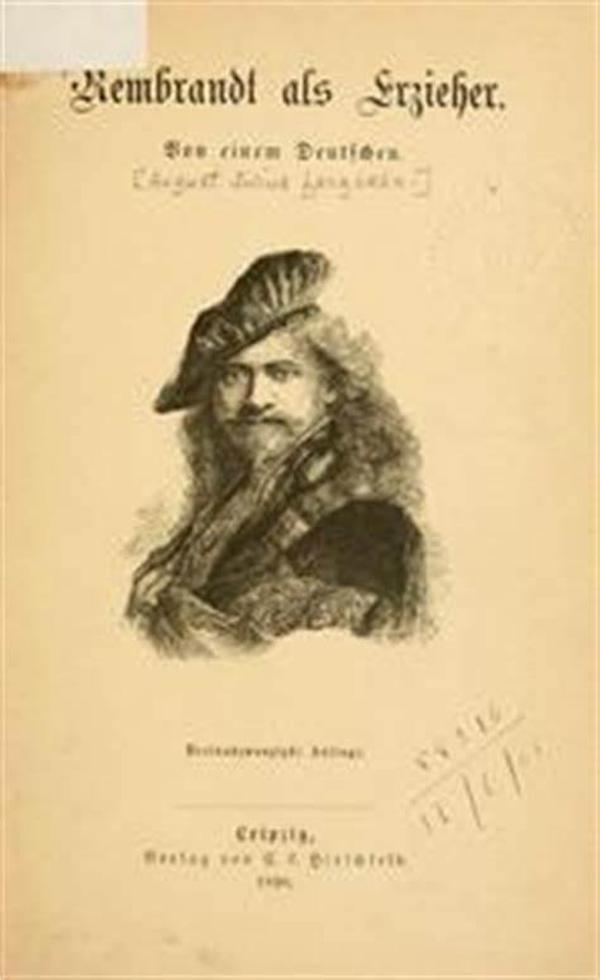 《作为教育家的伦勃朗》（Rembrandt als Erzieher）1890年版