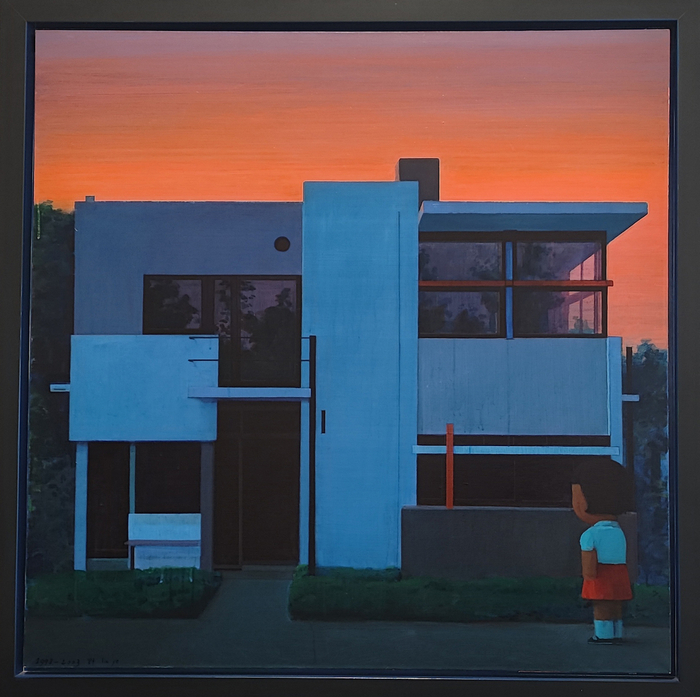 刘野《傍晚的李特菲尔德别墅》