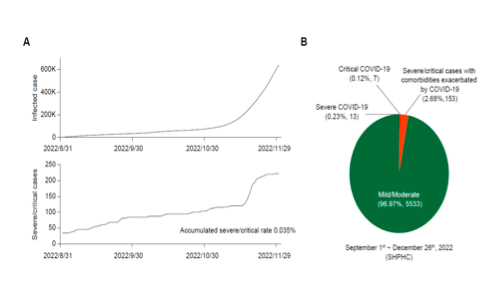 图为研究团队分析的危重症患者比例图表，研究团队供图