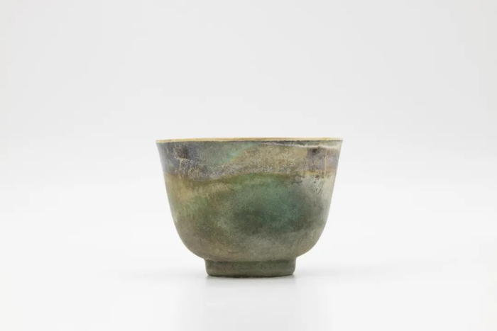 清同治景德镇窑绿釉杯