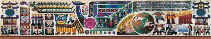 《华夏颂》&nbsp;毛织壁画&nbsp;&nbsp;侯一民、邓澍、侯珊瑚&nbsp;&nbsp;1991年&nbsp;&nbsp;深圳华侨城&nbsp;华夏艺术中心