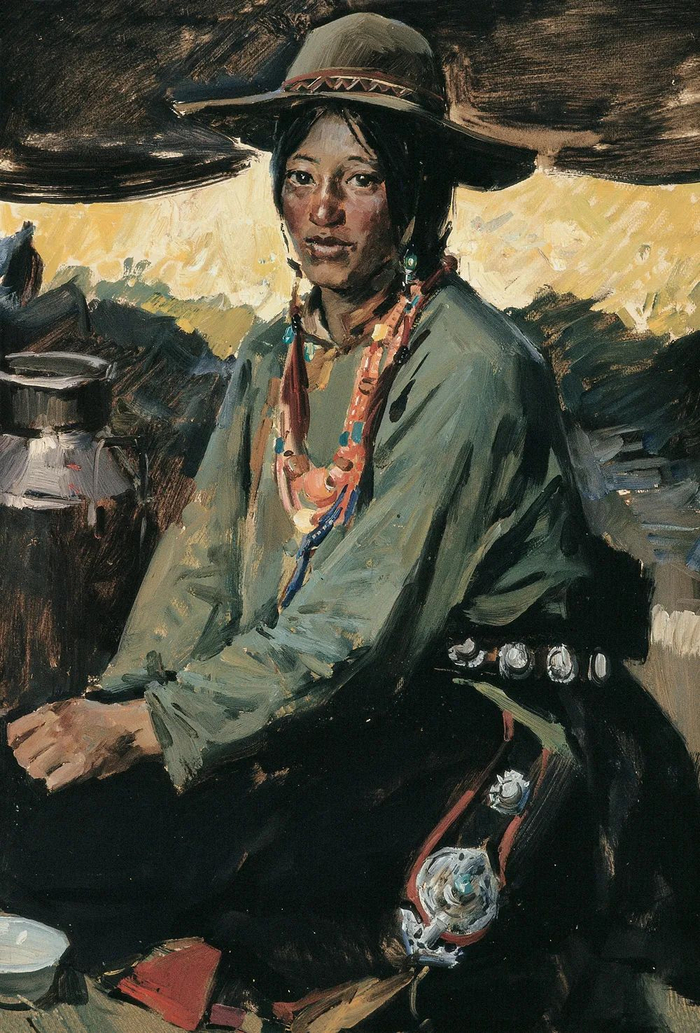 《藏女》 油画&nbsp;1981年