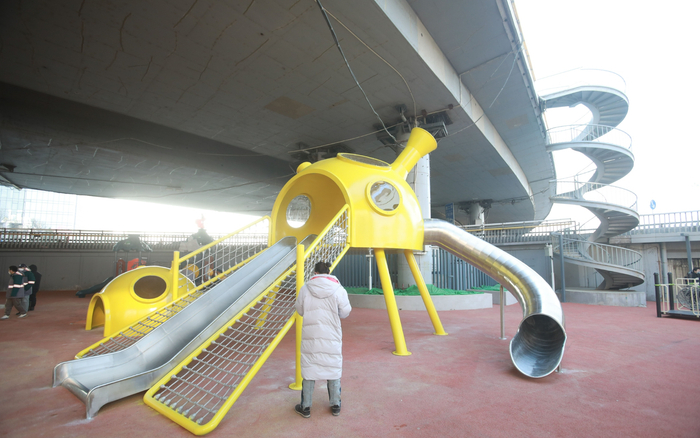 天宁寺桥下空间。新京报记者 王嘉宁 摄