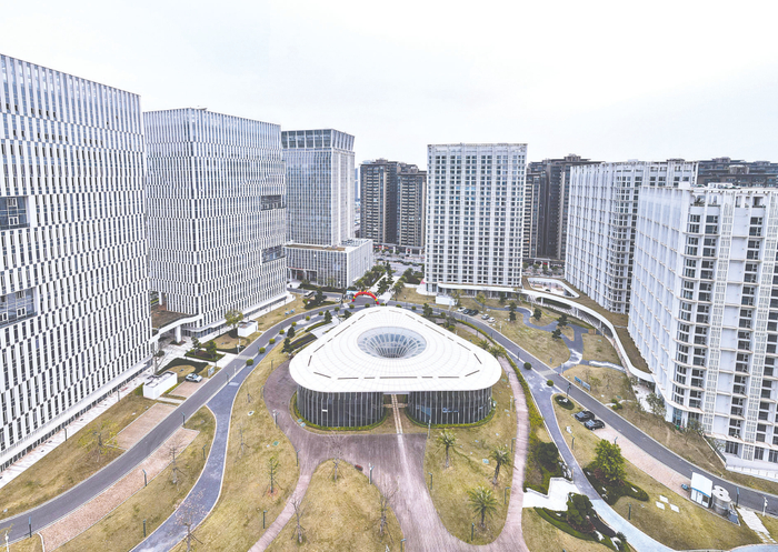 中国—东盟地理信息与卫星应用产业园项目竣工。记者 叶子榕 摄