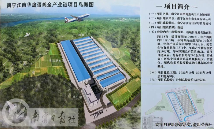江南华禽蛋鸡全产业链项目效果图。