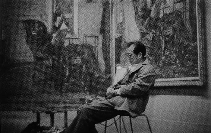 1984年，钟涵先生在巴黎临摹。