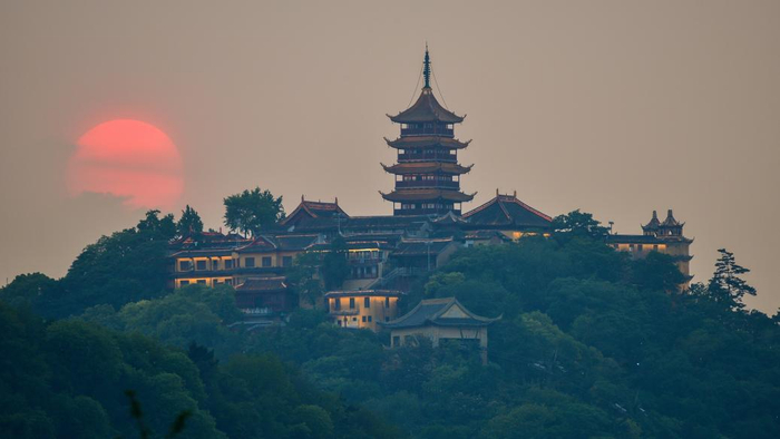 江苏南通狼山名胜风景区 视觉中国 图