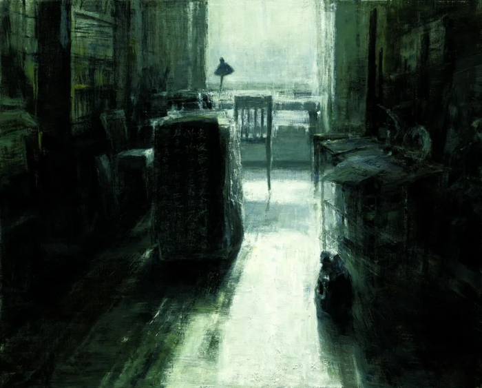 钟涵，斗室光瀑，121x151cm 布面油画 ，2007年