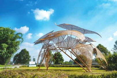 崇州道明竹艺村。