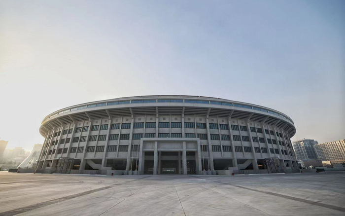 改造后的“新工体”地上仅保存足球场一个单体建筑。新京报记者 陶冉 摄