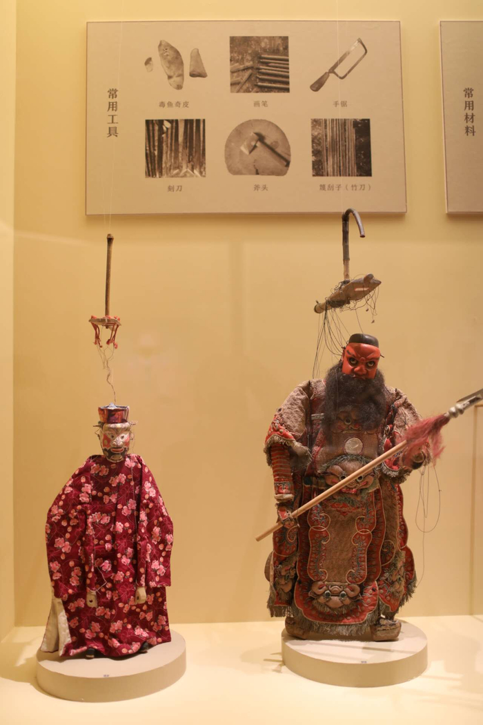 清至民国时期泉州提线木偶。  新京报记者 浦峰 摄