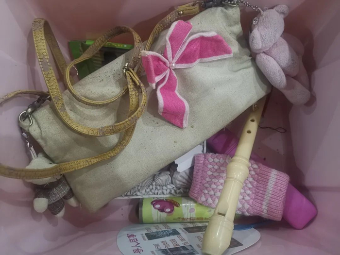 收纳箱里装着紫仪的旧物。