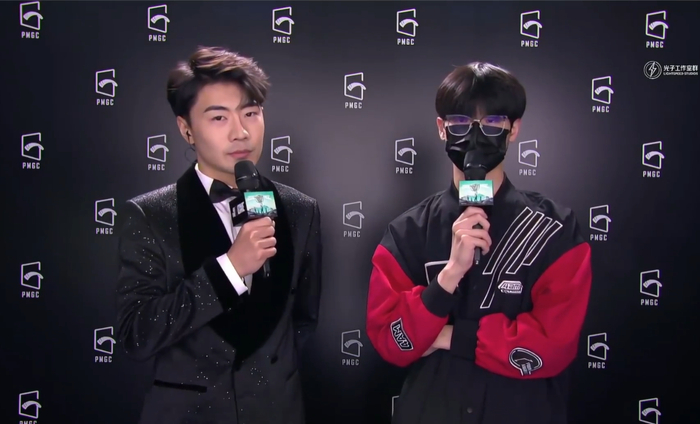 钟鸿森（右）称这次成绩可以接受。  图/PEL和平精英职业联赛