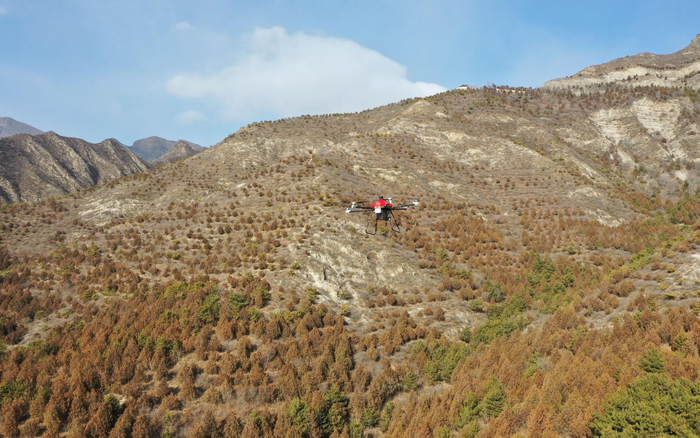 森林防火无人机。席瑞媛 摄