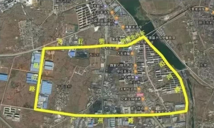 钢城区颜庄镇禁放区域示意图