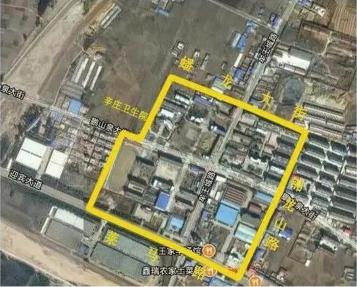 钢城区辛庄镇禁放区域示意图