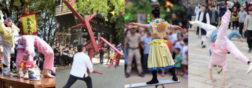 ▲街头杂耍