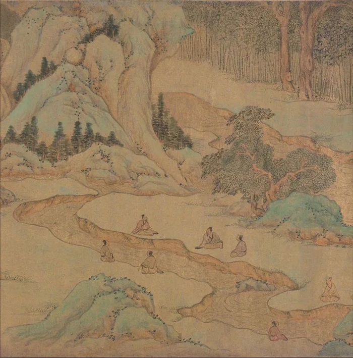 △ 明 文徵明 《兰亭修禊图》（局部）