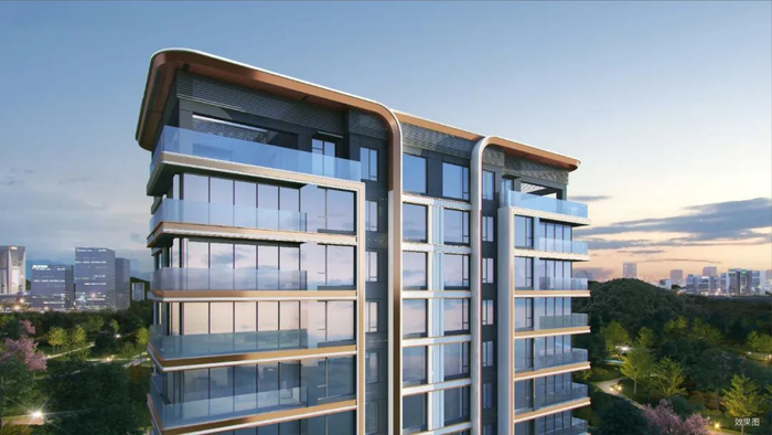 ▲6期上和院外立面效果图