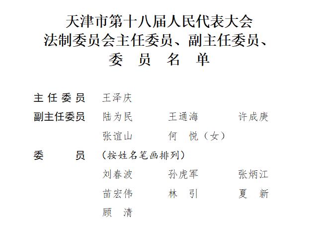 关于设立市十八届人大专门委员会的决定（附组成人员名单）|委员会|人民代表大会|天津市_新浪新闻